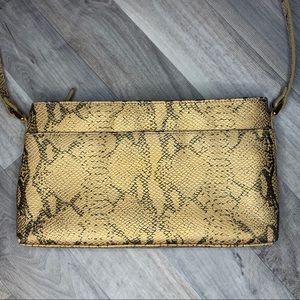 Preston & York | Gold Snakeskin Shoulder Bag